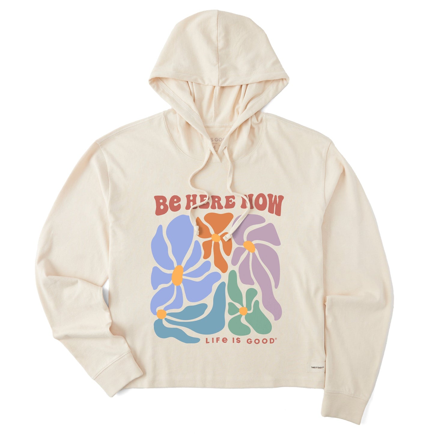 Women's Be Here Now Flowers Crusher Boxy Hoodie