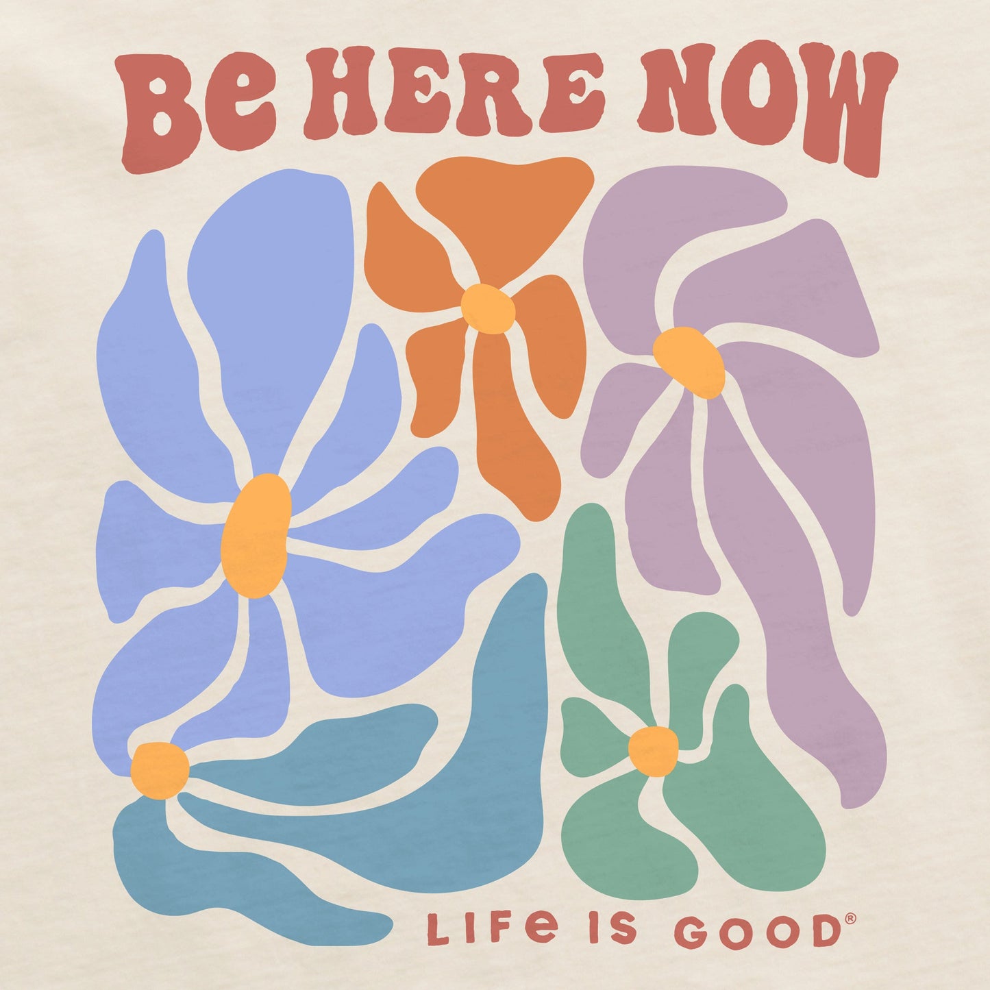 Women's Be Here Now Flowers Crusher Boxy Hoodie