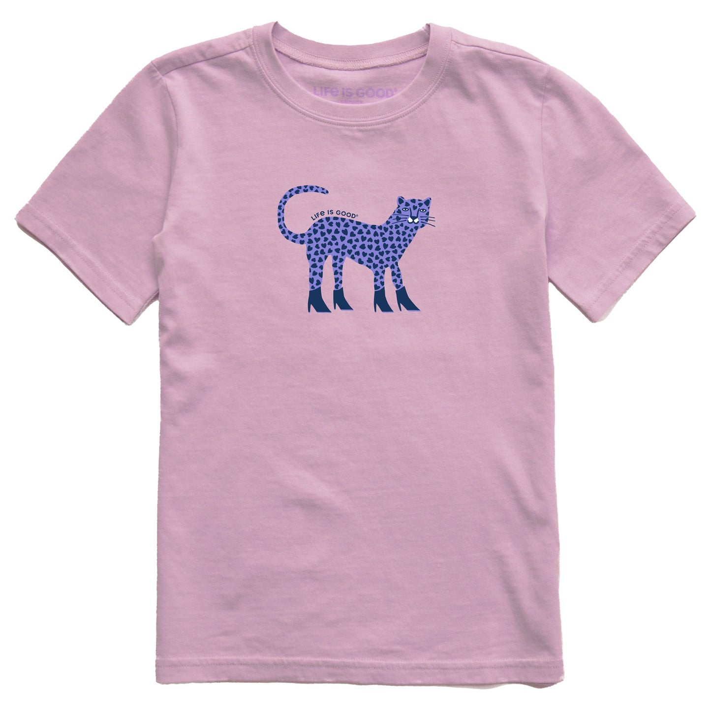 Kids Love Leopard Short Sleeve Crusher Tee