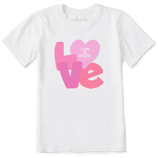 Kids Love Letters Short Sleeve Crusher Tee