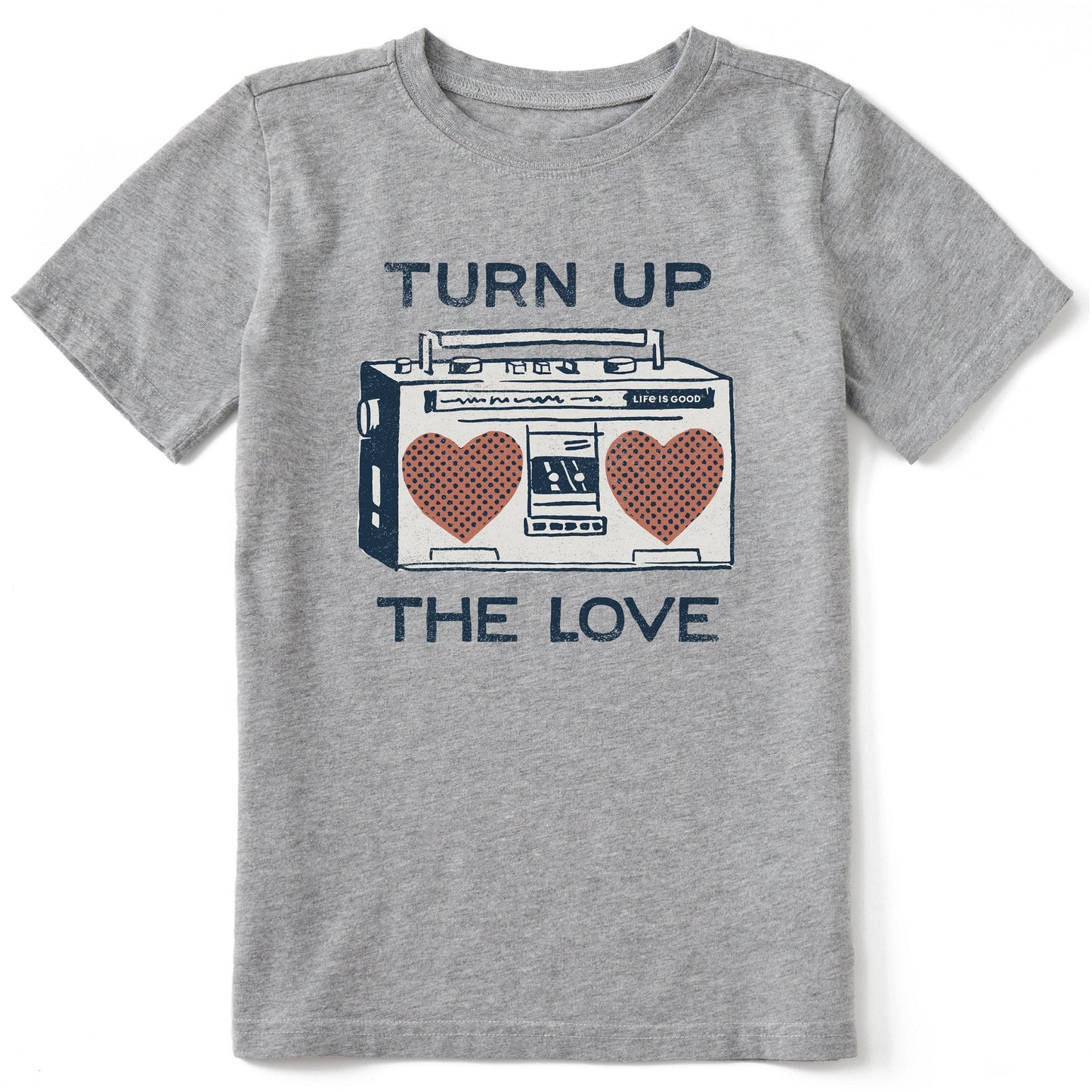 Kids Turn Up the Love Stereo Short Sleeve Crusher Tee