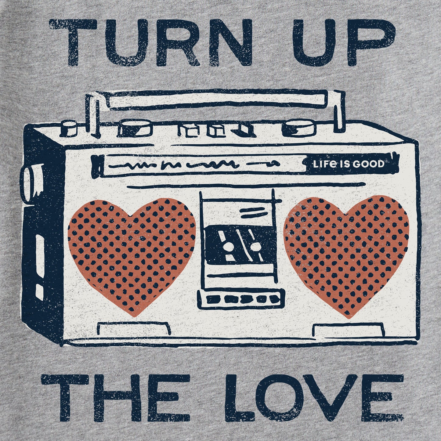 Kids Turn Up the Love Stereo Short Sleeve Crusher Tee
