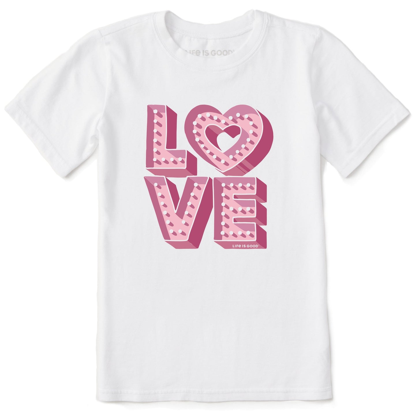 Kids Love Up in Lights Short Sleeve Crusher Tee