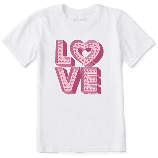 Kids Love Up in Lights Short Sleeve Crusher Tee