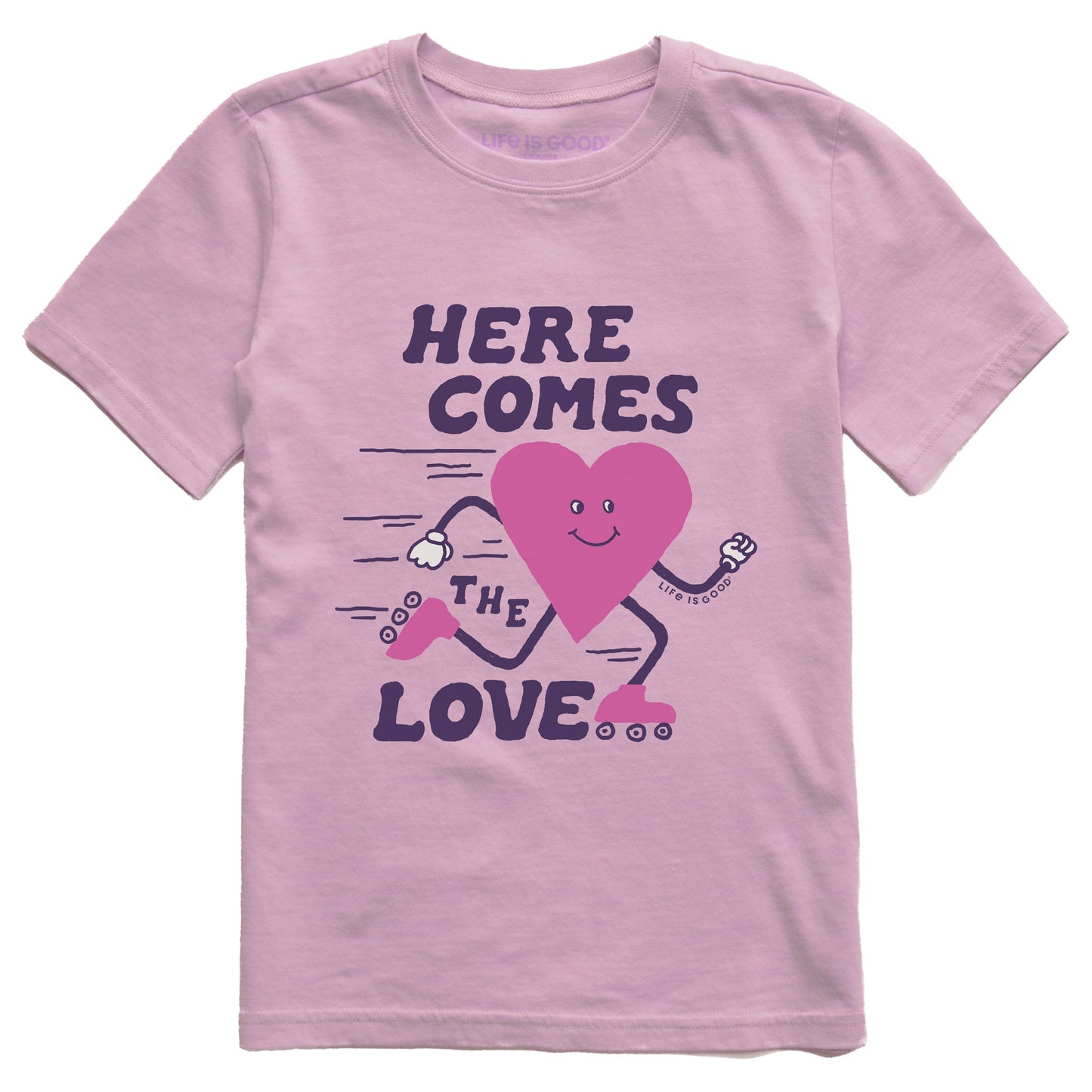 Kids Here Comes the Love Short Sleeve Crusher Tee