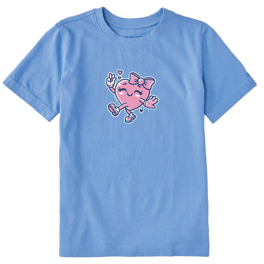 Kids Happy Heart Short Sleeve Crusher Tee