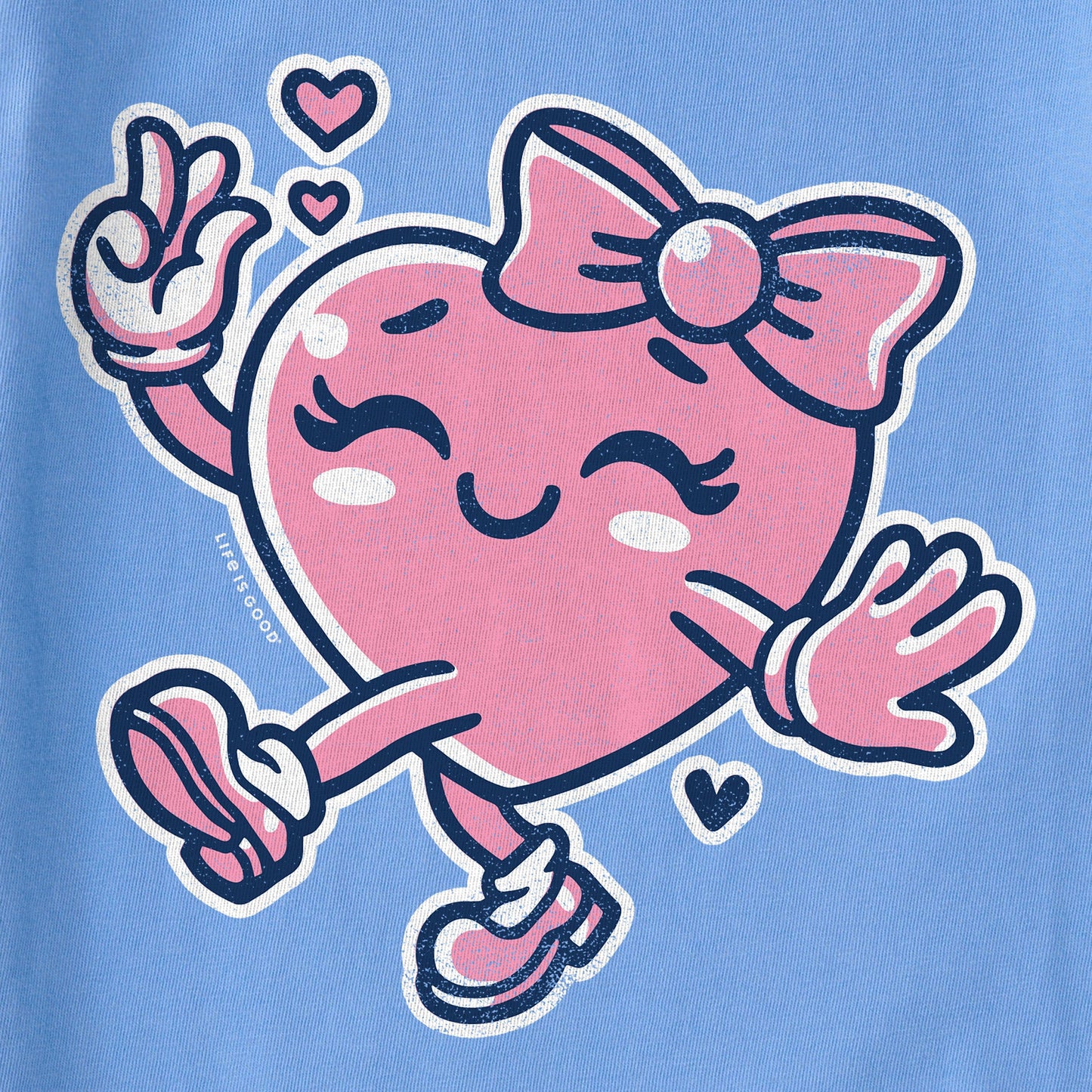Kids Happy Heart Short Sleeve Crusher Tee