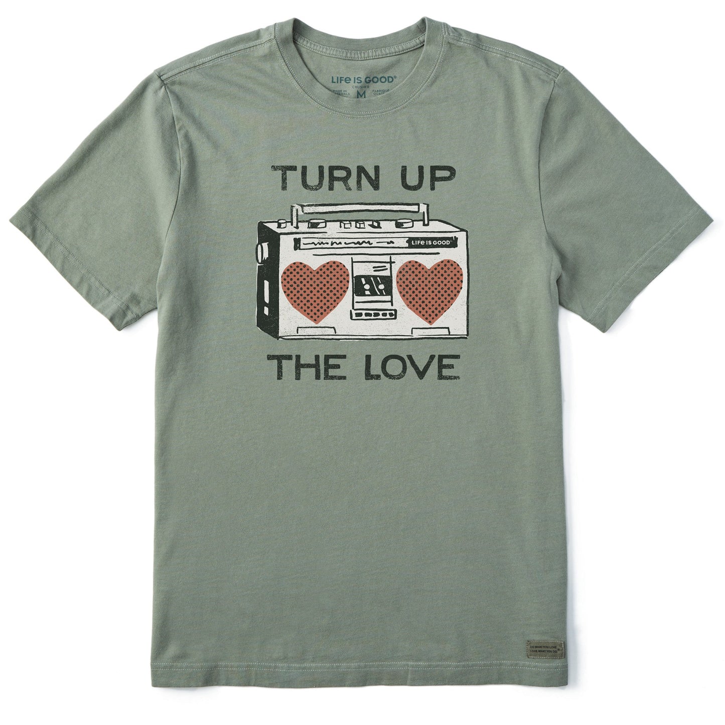 Men's Turn Up the Love Stereo Short Sleeve Crusher Tee