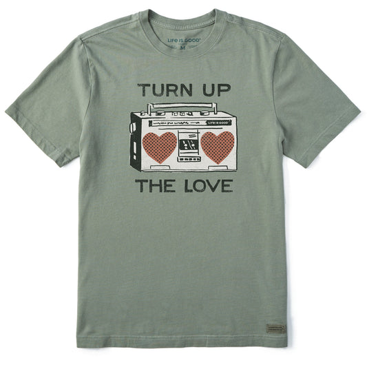 Men's Turn Up the Love Stereo Short Sleeve Crusher Tee