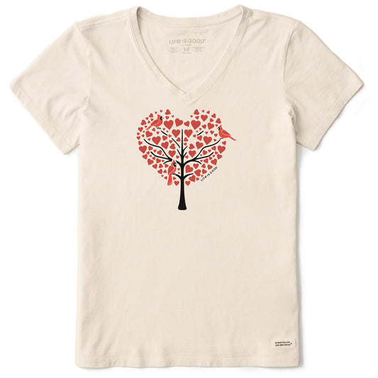 Women's Cardinals in Love Short Sleeve Crusher Vee