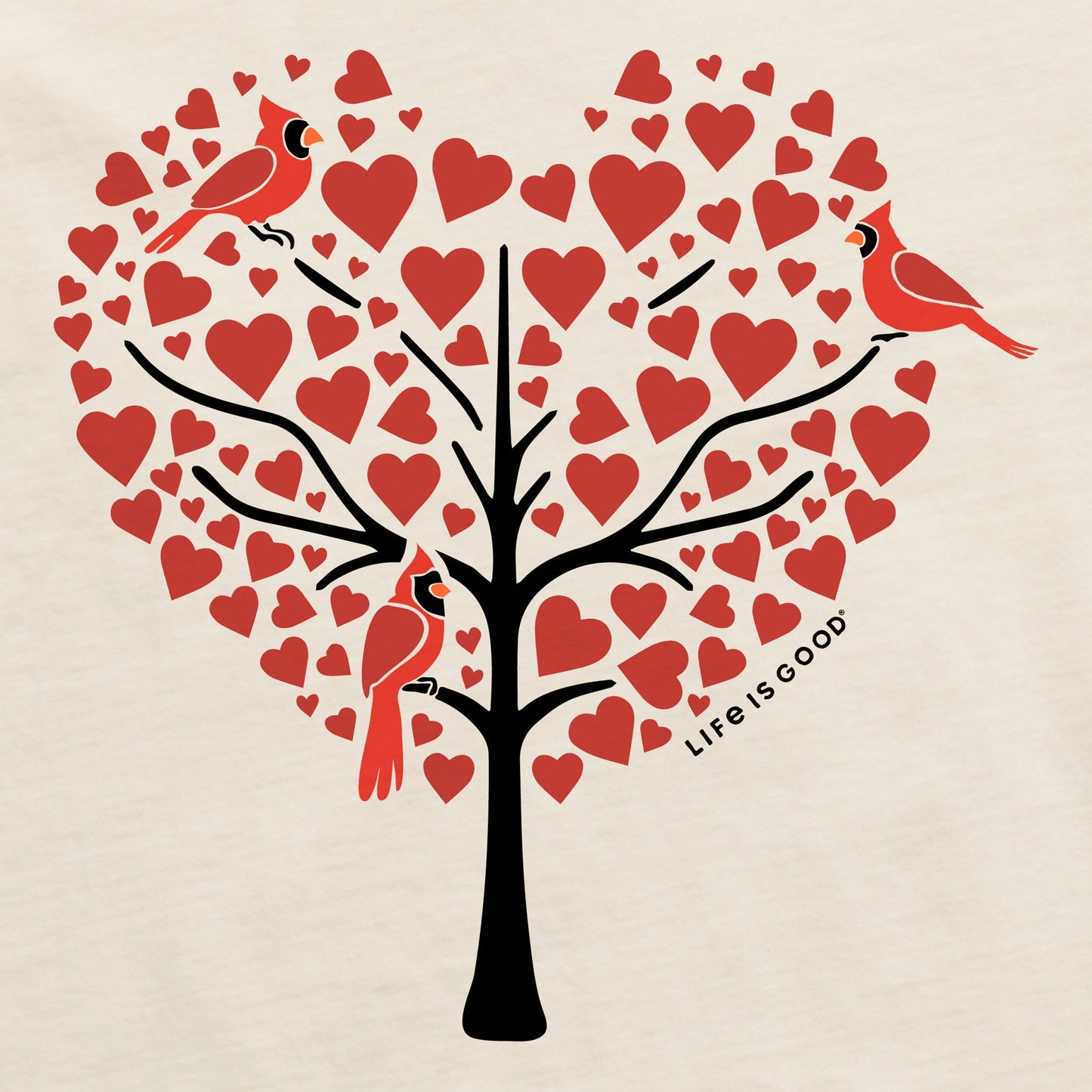 Women's Cardinals in Love Short Sleeve Crusher Vee