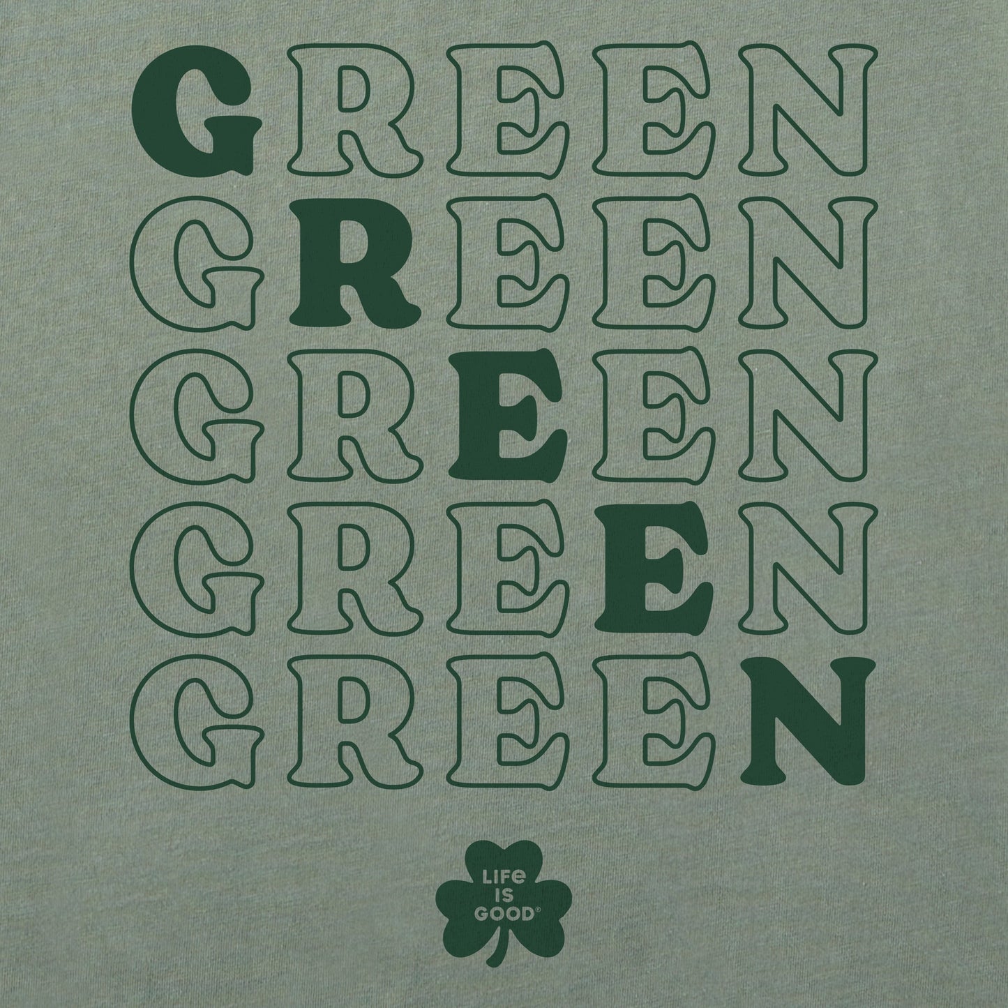 Men's Green Short Sleeve Crusher Tee