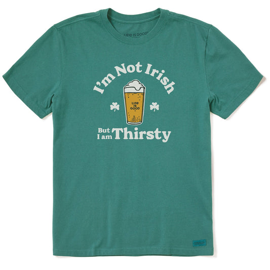 Men's I'm Not Irish But I'm Thirsty Short Sleeve Crusher Tee