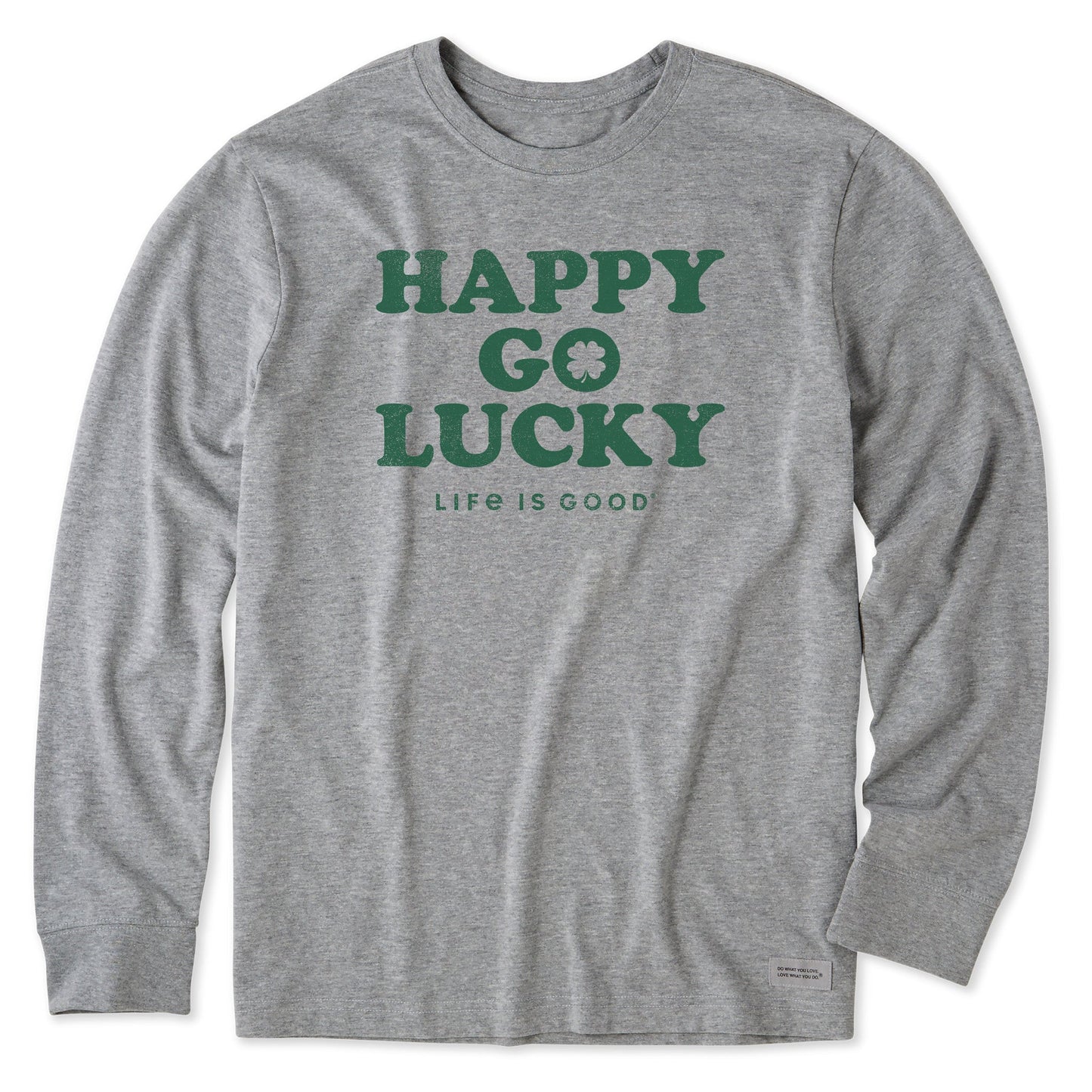 Men's Happy Go Lucky Irish Long Sleeve Crusher Tee