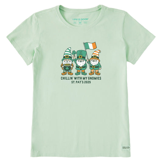 Women's Chillin With My St Pats Gnomies 2025 Short Sleeve Crusher Tee