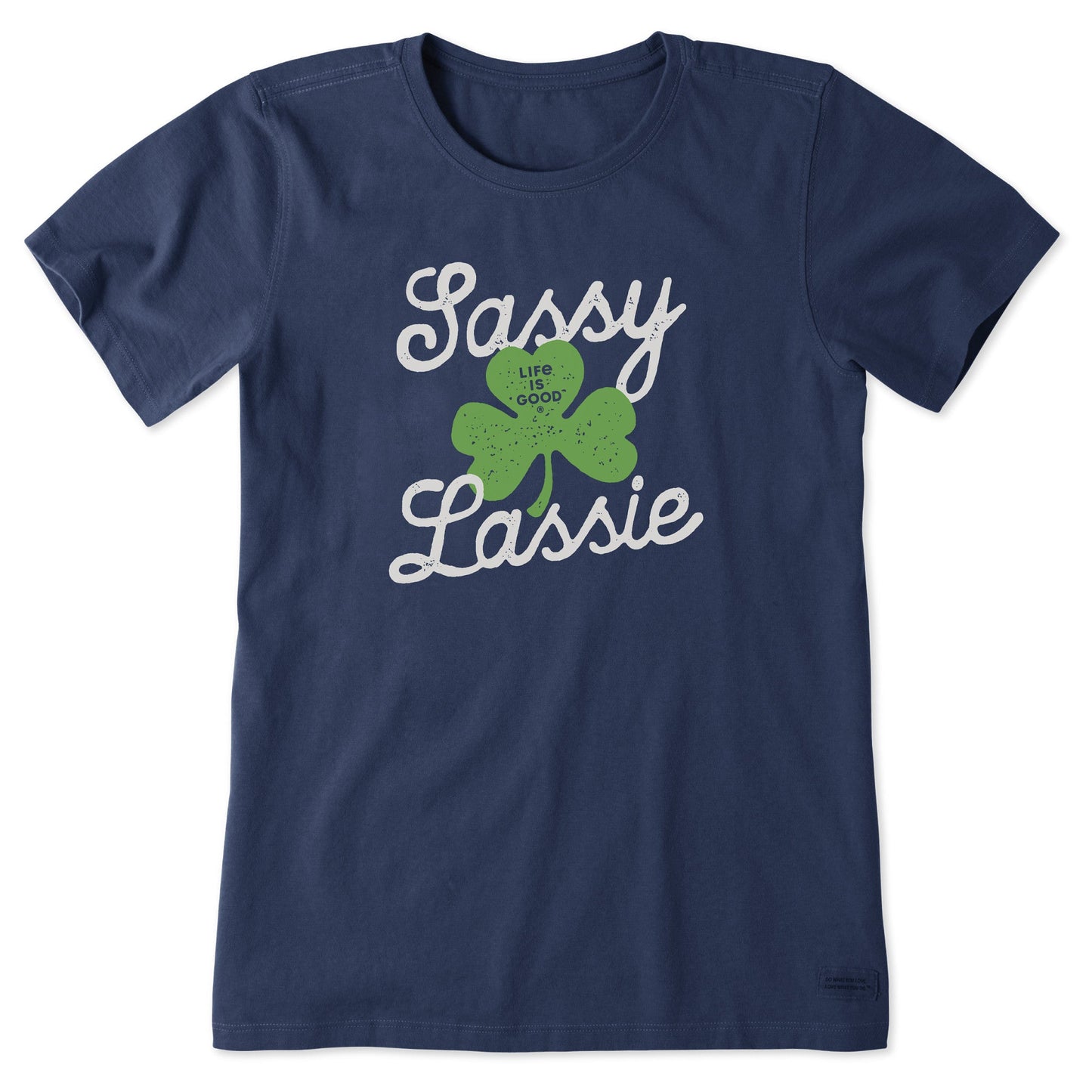 Women's Sassy Lassie Script Short Sleeve Crusher Tee