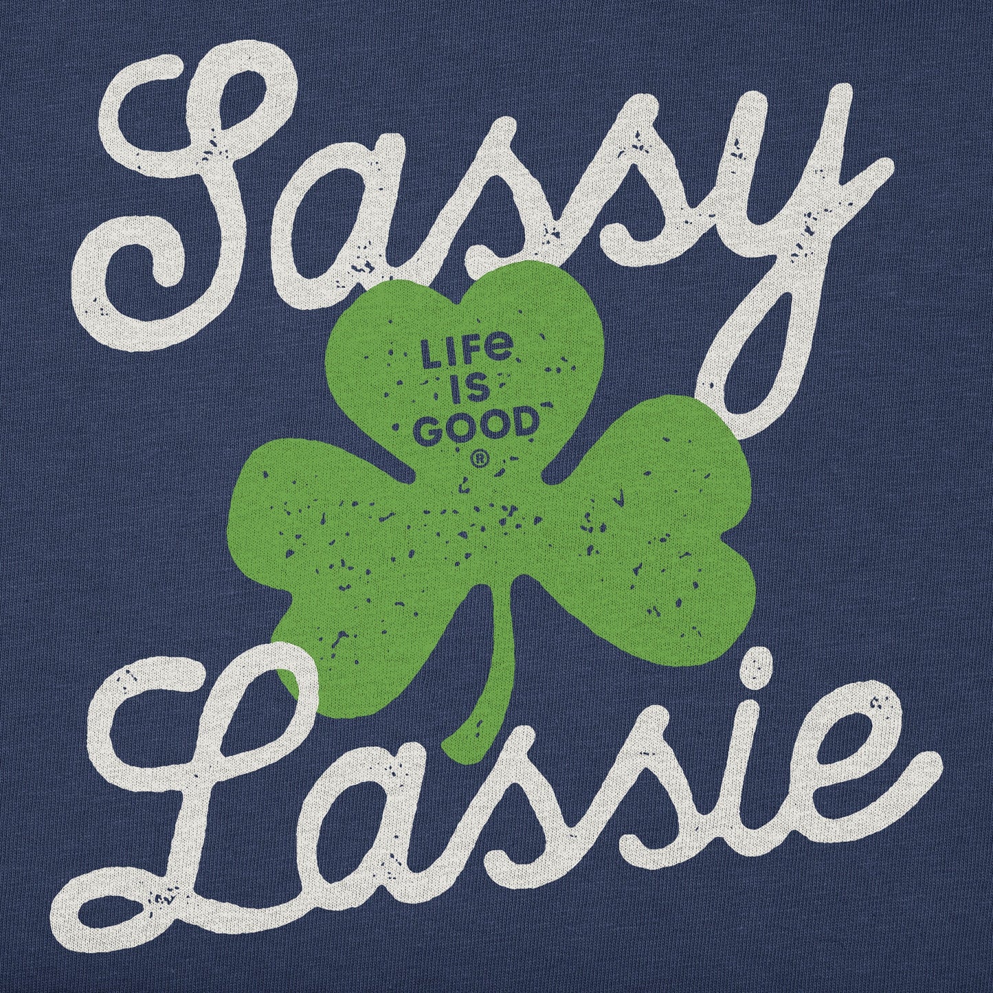 Women's Sassy Lassie Script Short Sleeve Crusher Tee