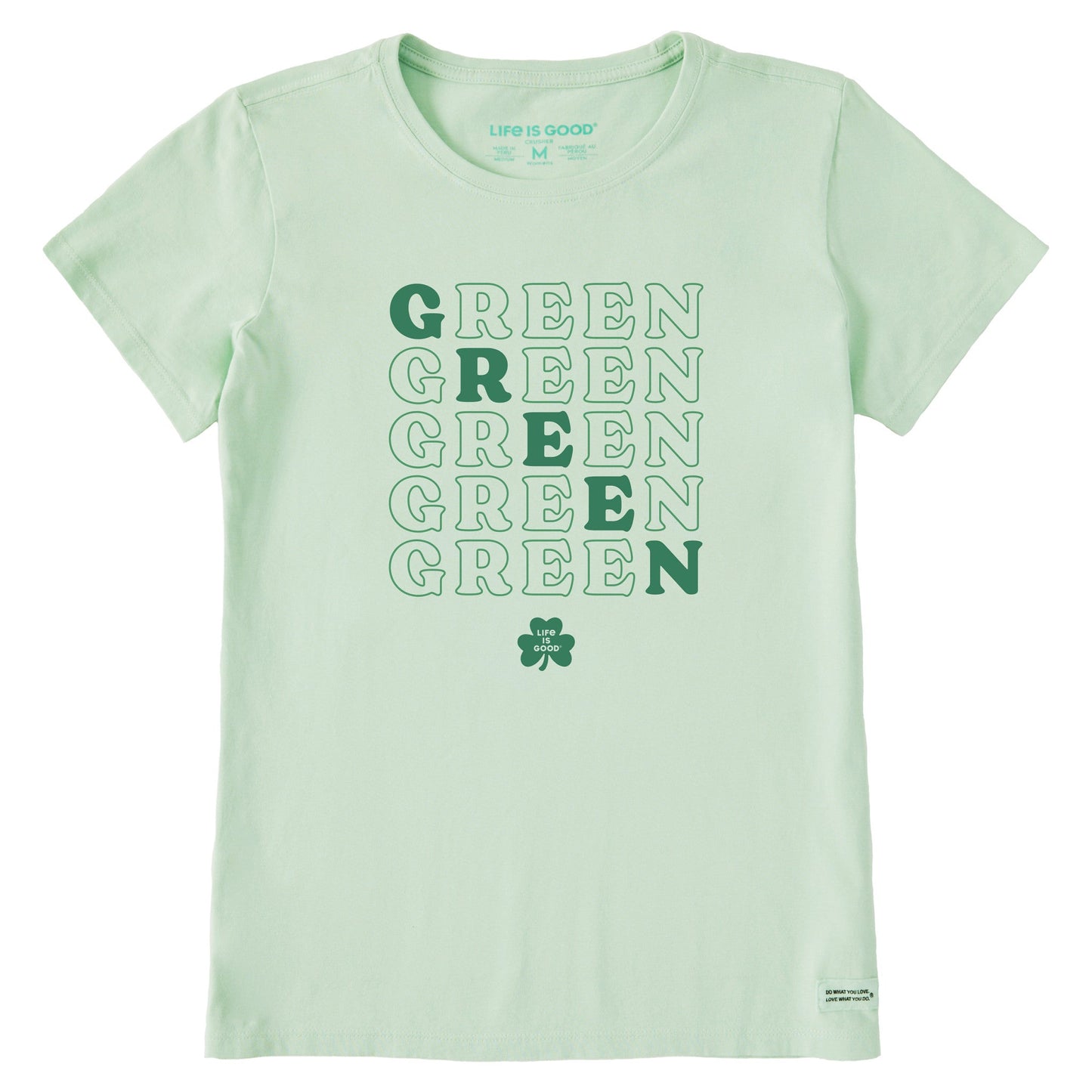 Women's Green Short Sleeve Crusher Tee