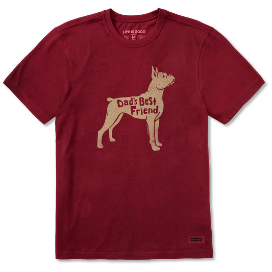 Men's Dads Best Friend Boxer Short Sleeve Crusher Tee