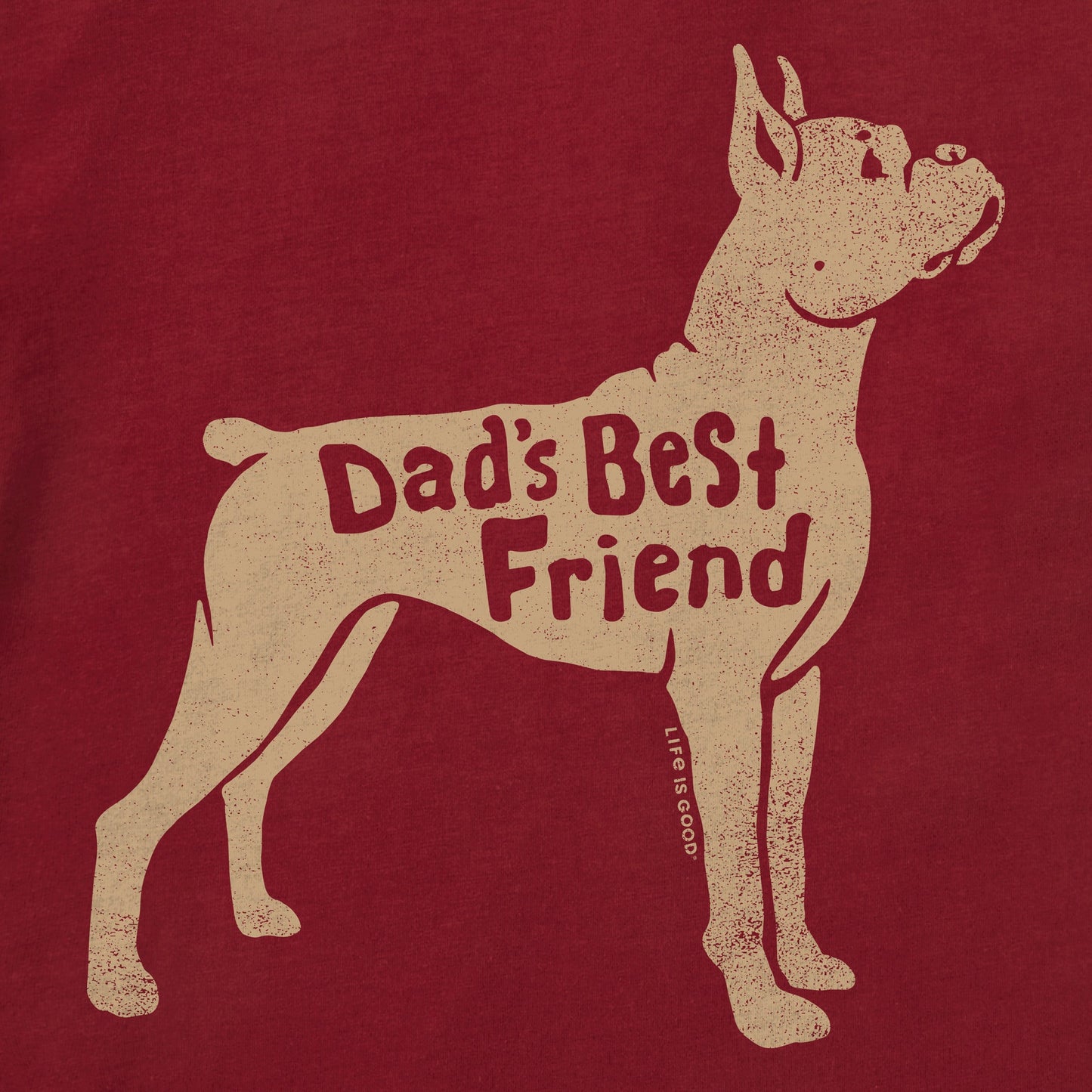 Men's Dads Best Friend Boxer Short Sleeve Crusher Tee