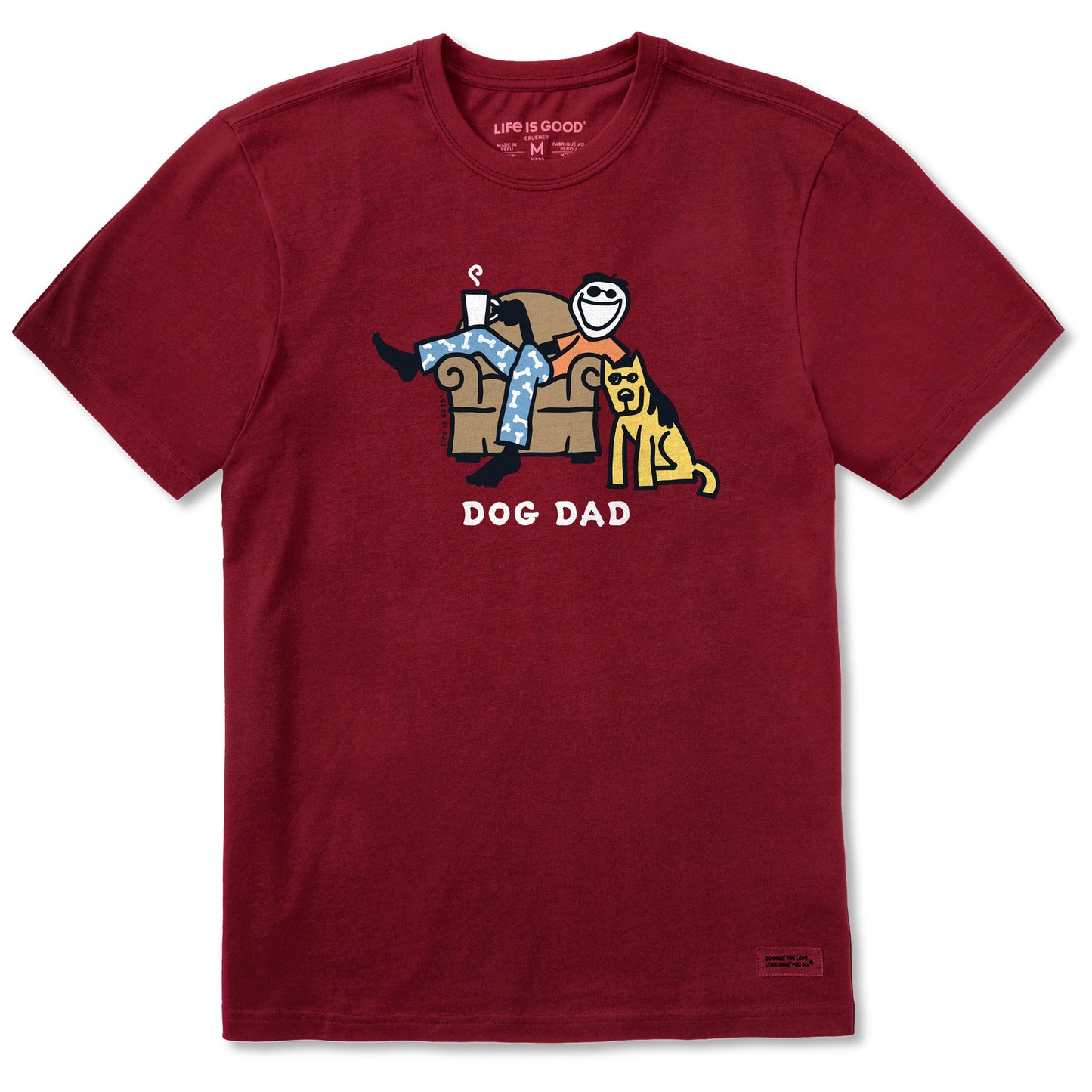 Men's Dog Dad Jake & Rocket Lounge Short Sleeve Crusher Tee