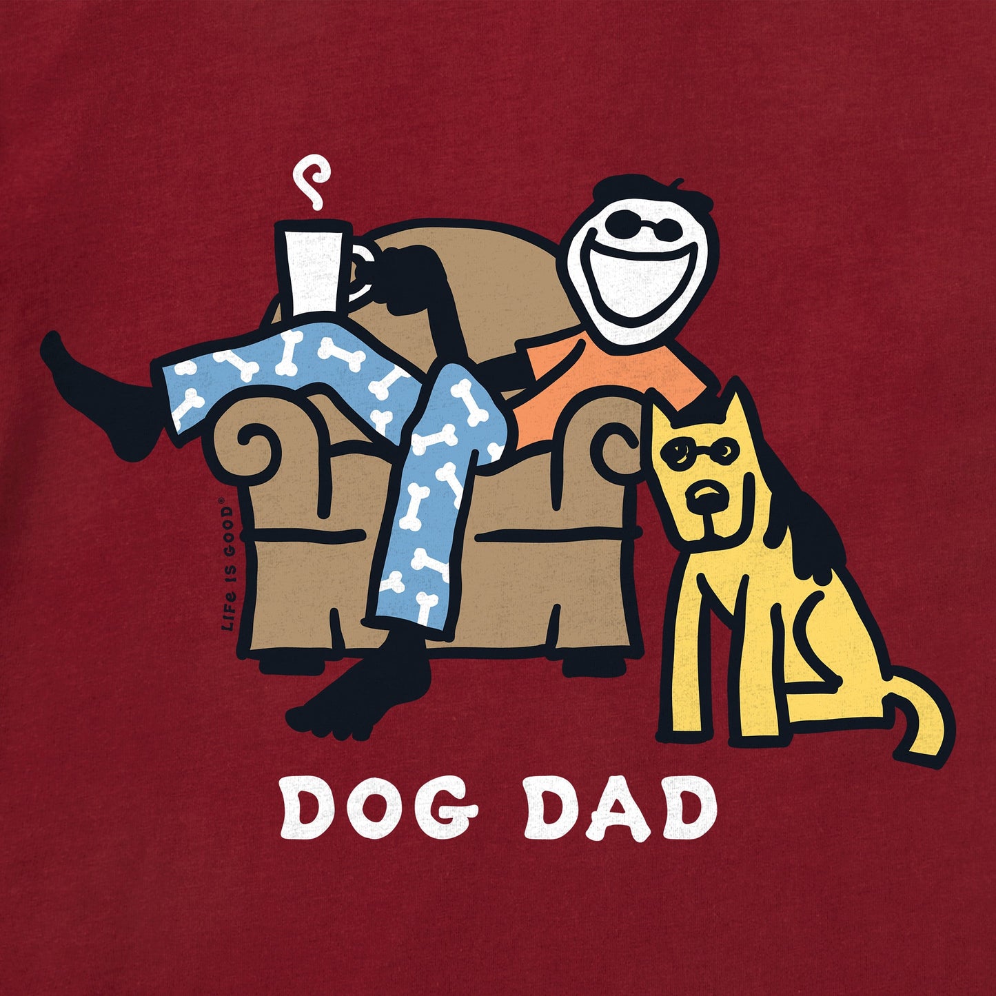 Men's Dog Dad Jake & Rocket Lounge Short Sleeve Crusher Tee