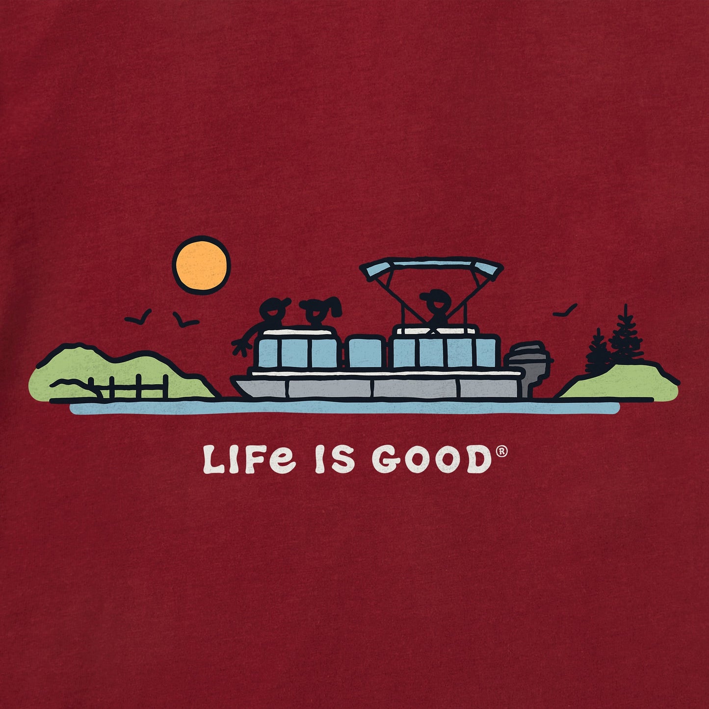 Men's Pontoon Boat Vista Short Sleeve Crusher Tee