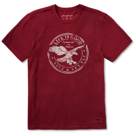 Men's Live and Let Fly Eagle Short Sleeve Crusher Tee