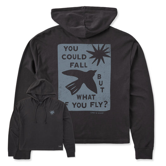 Women's But What if You Fly? Crusher Boxy Hoodie