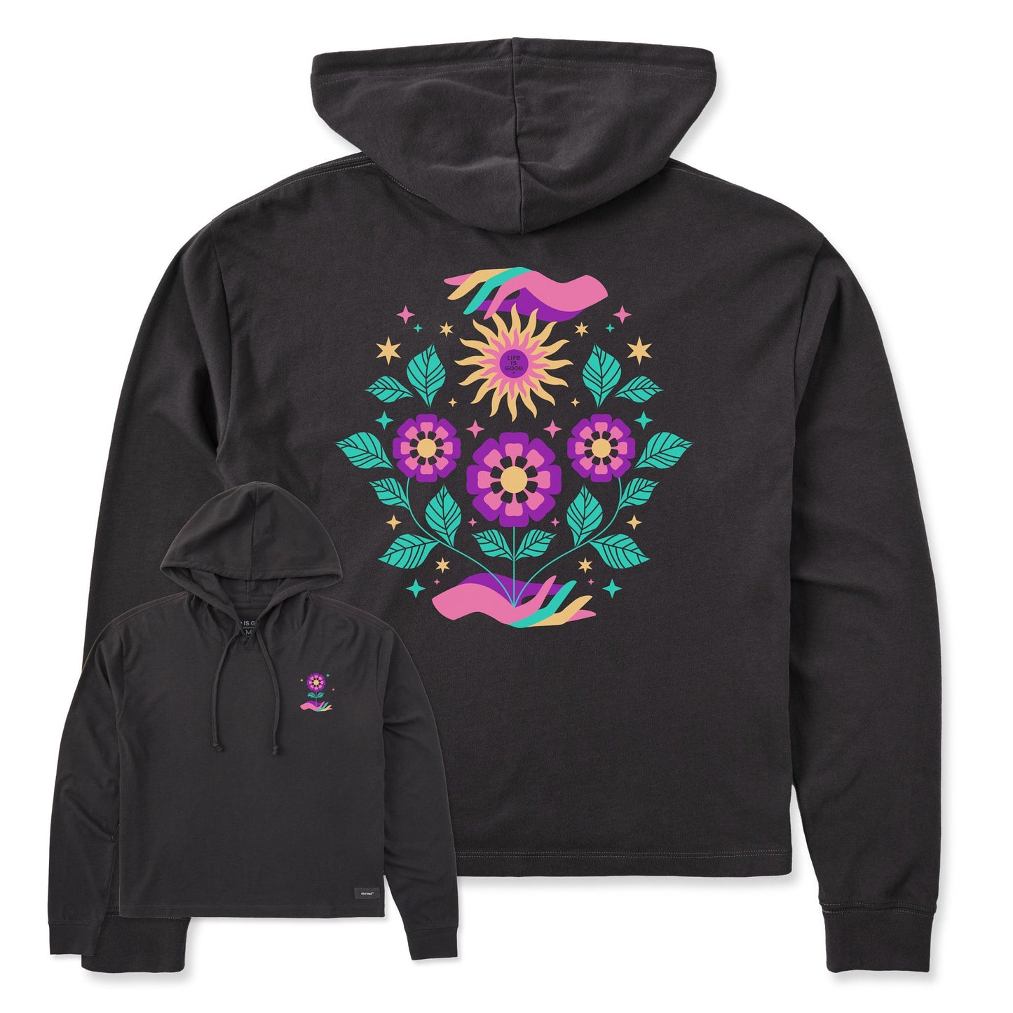 Women's Floral Sun Bloom Crusher Boxy Hoodie