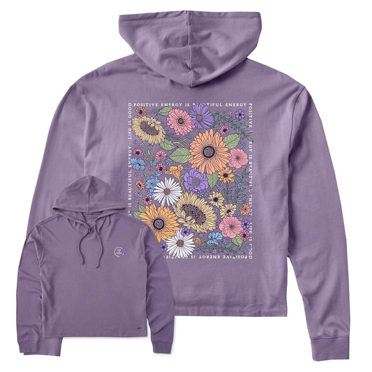 Women's Beautiful Energy Wildflowers Crusher Boxy Hoodie