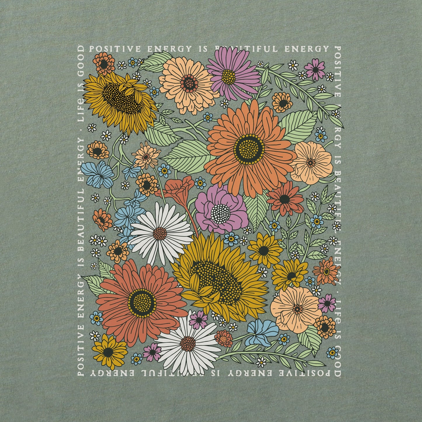 Women's Beautiful Energy Wildflowers Crusher Boxy Hoodie