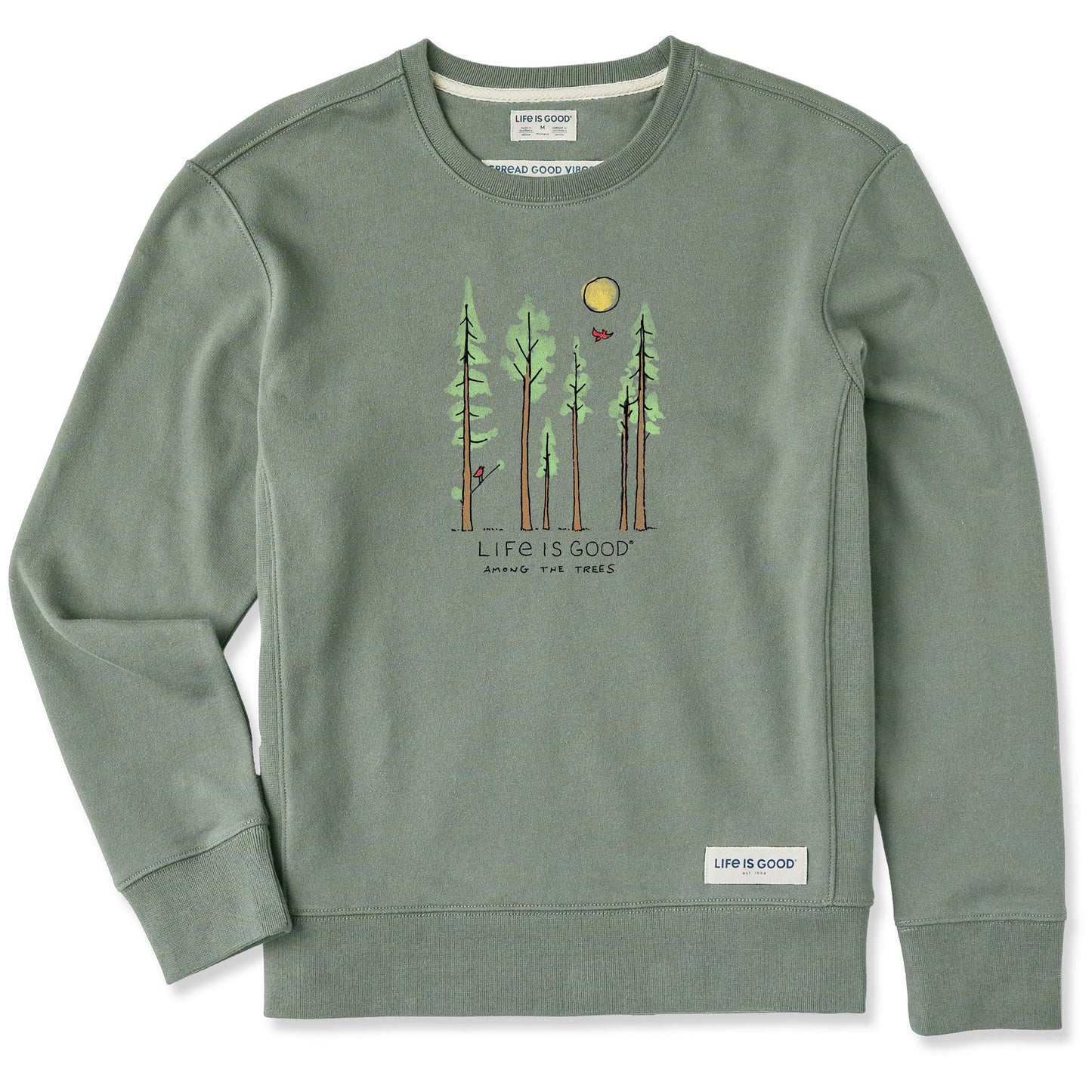 Women's Life is Good Among the Trees Simply True Fleece Crew