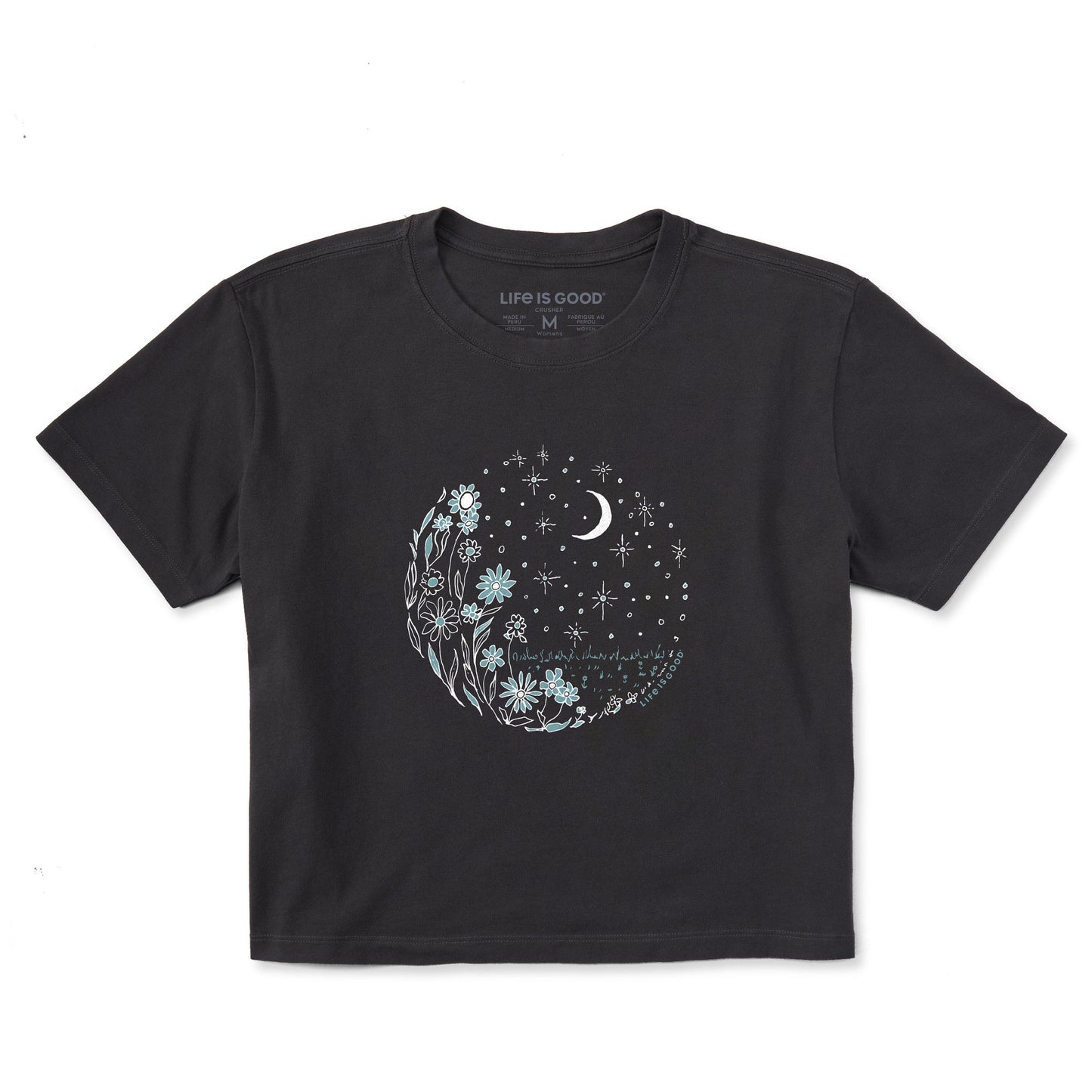 Women's Flower Moonrise Short Sleeve Crusher Boxy Tee