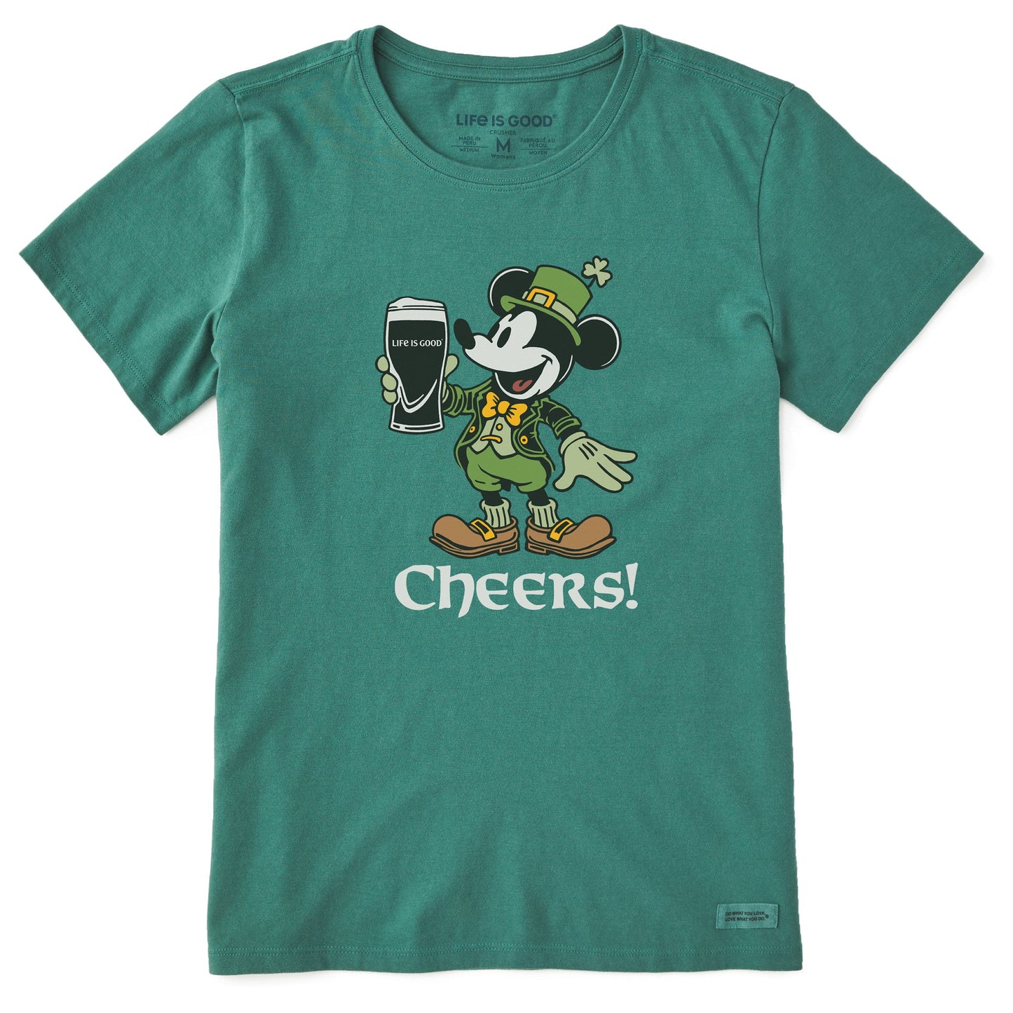Women's Cheers Leprechaun Willie Short Sleeve Crusher Tee