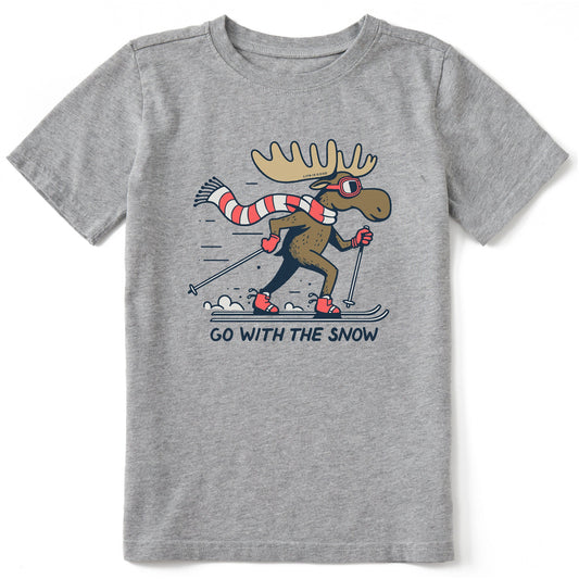 Kids Go With the Snow Short Sleeve Crusher Tee