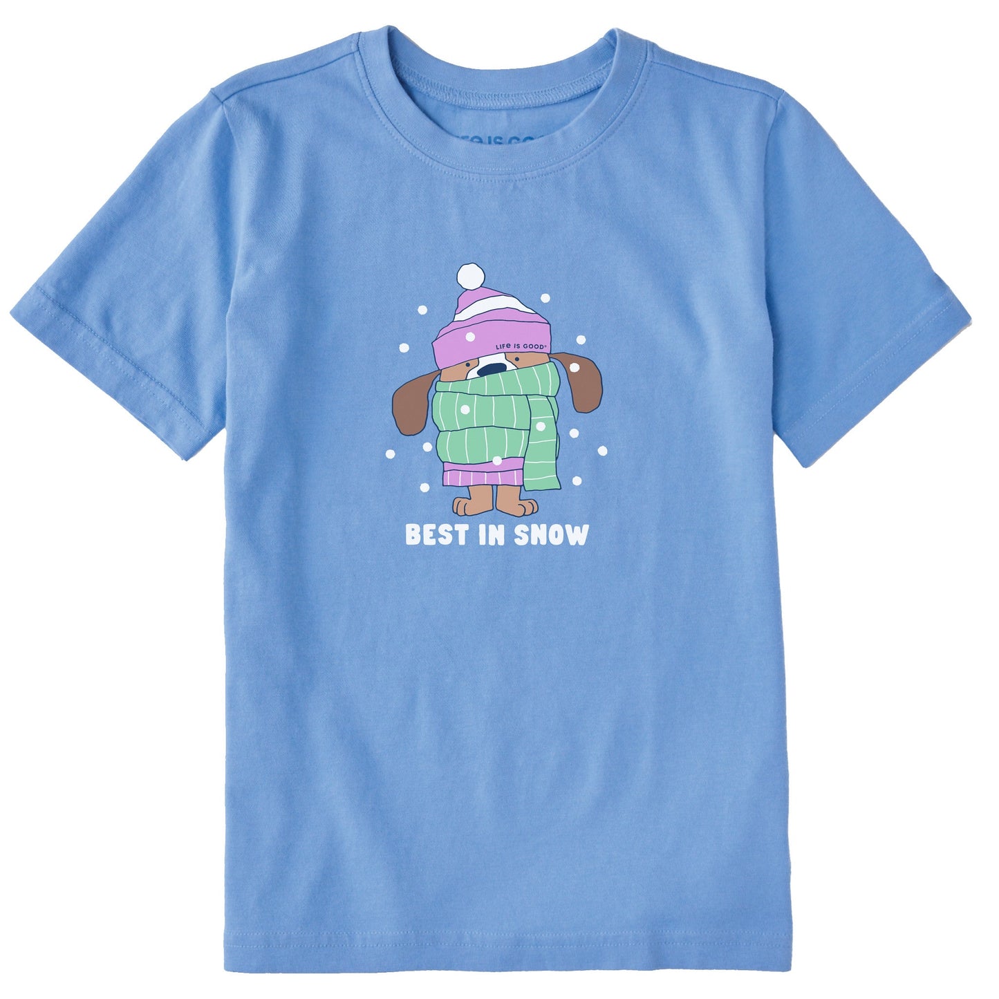 Kids Best in Snow Dog Short Sleeve Crusher Tee