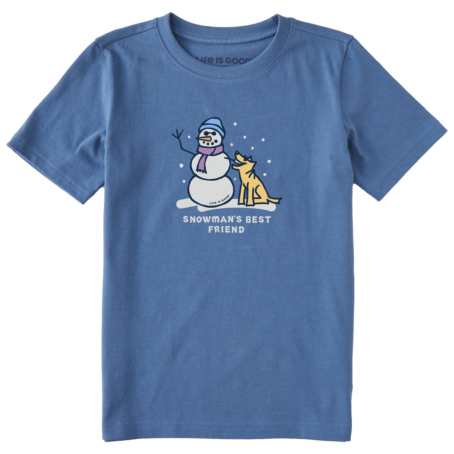Kids Snowman's Best Friend Short Sleeve Crusher Tee