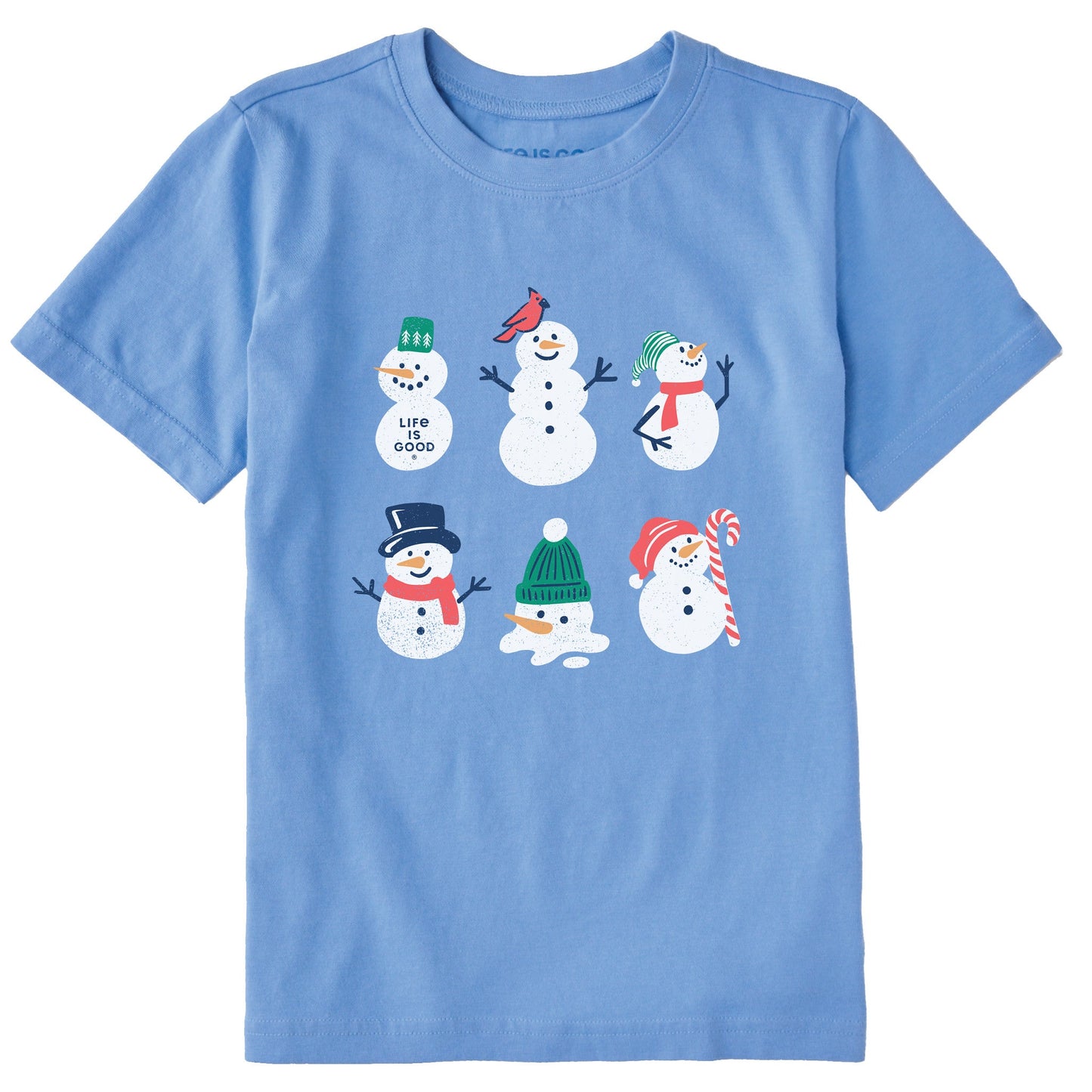 Kids Snowman Crew Short Sleeve Crusher Tee