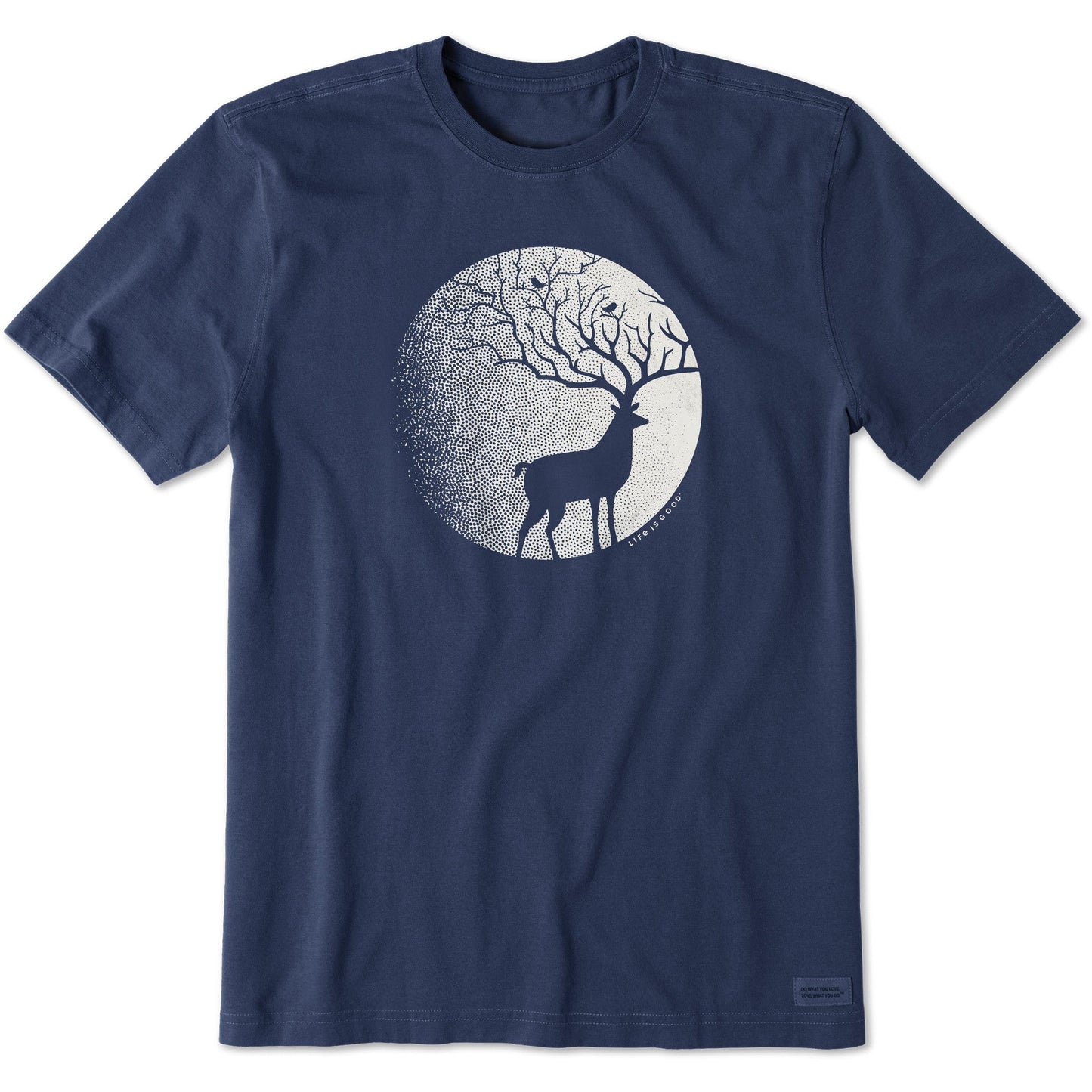 Men's Antlers in the Moonlight Short Sleeve Crusher Tee