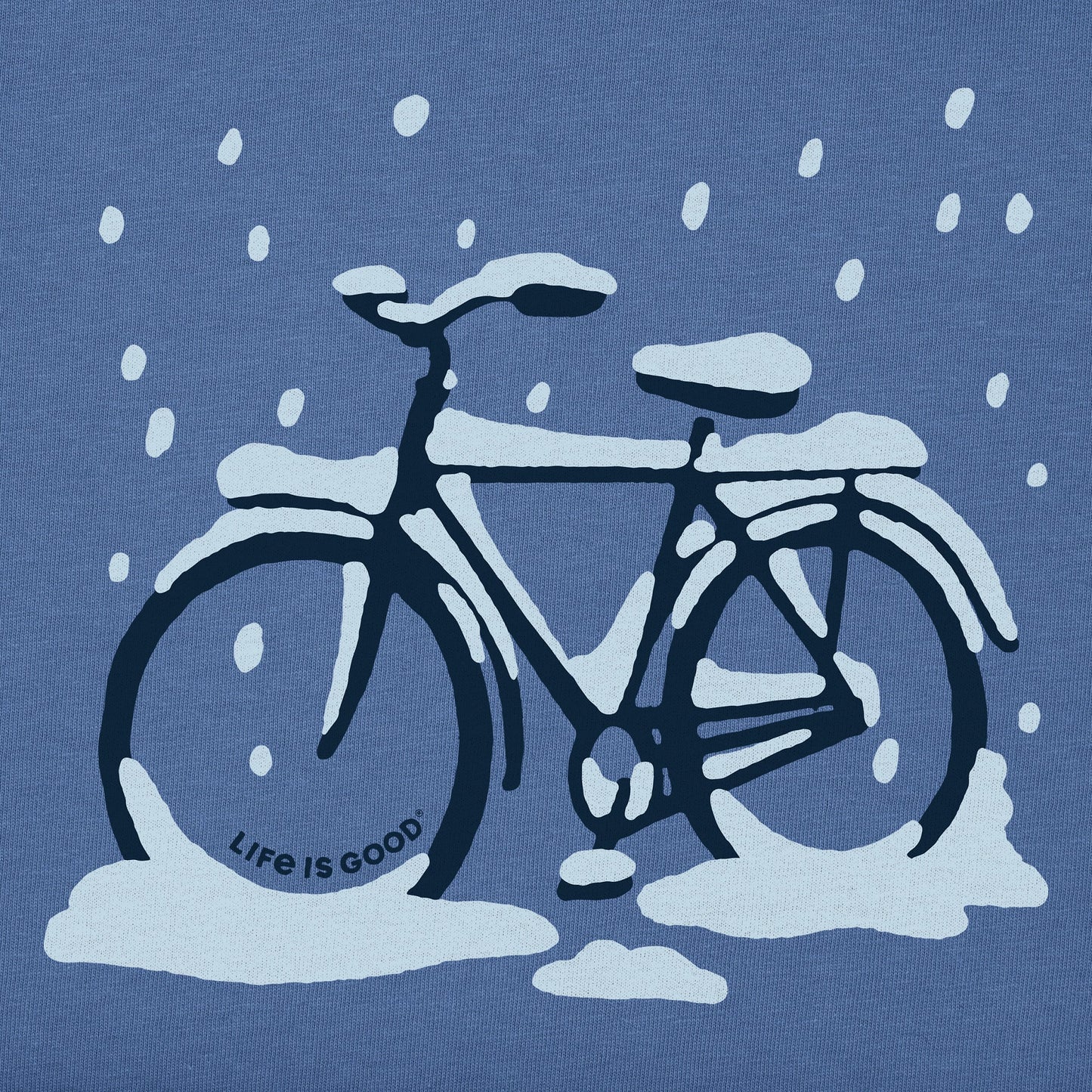 Men's Snow Covered Bike Short Sleeve Crusher Tee