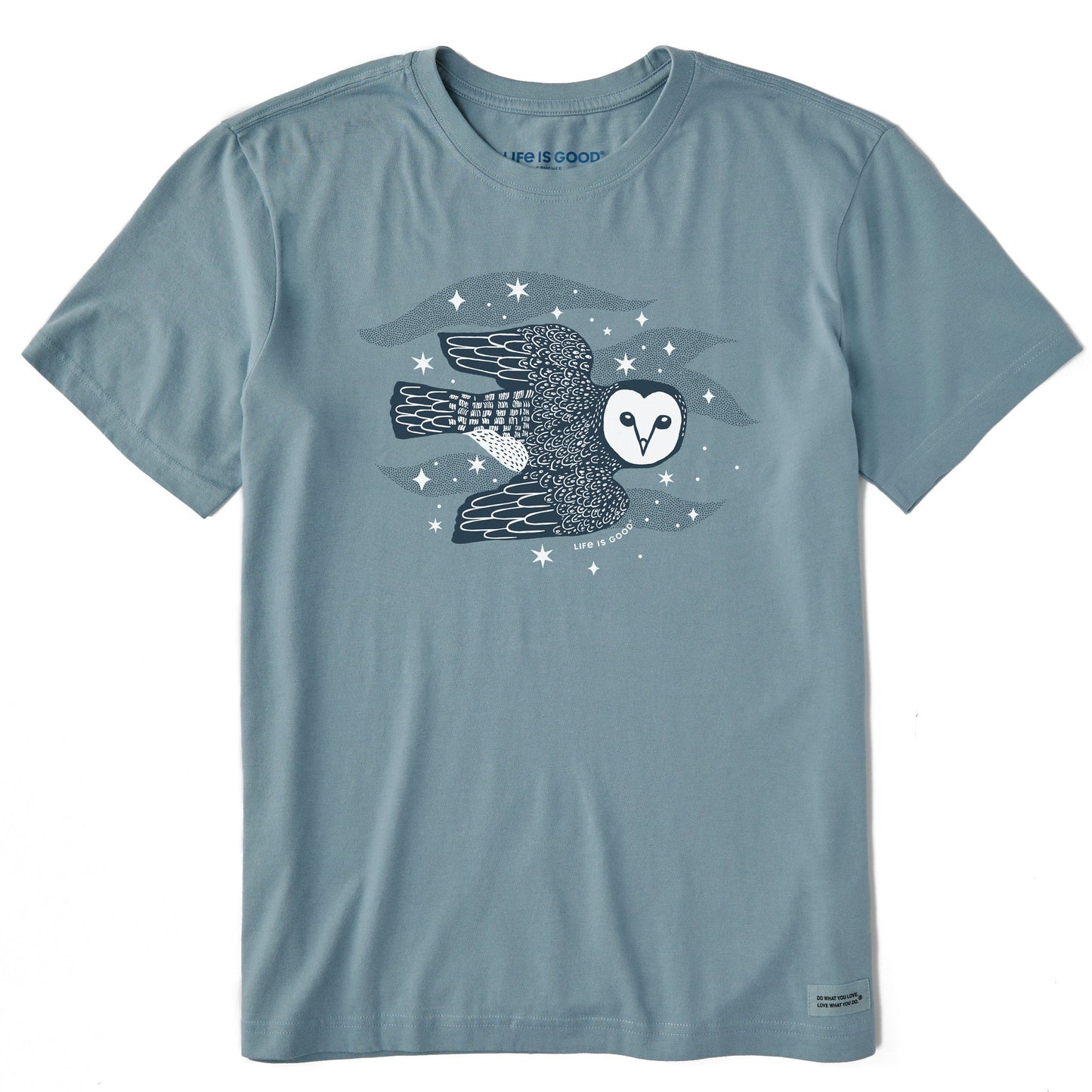 Men's Barn Owl in Flight Short Sleeve Crusher Tee
