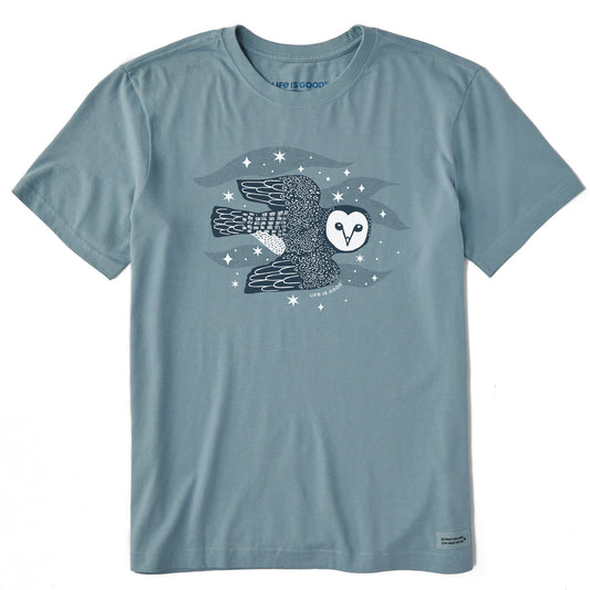 Men's Barn Owl in Flight Short Sleeve Crusher Tee