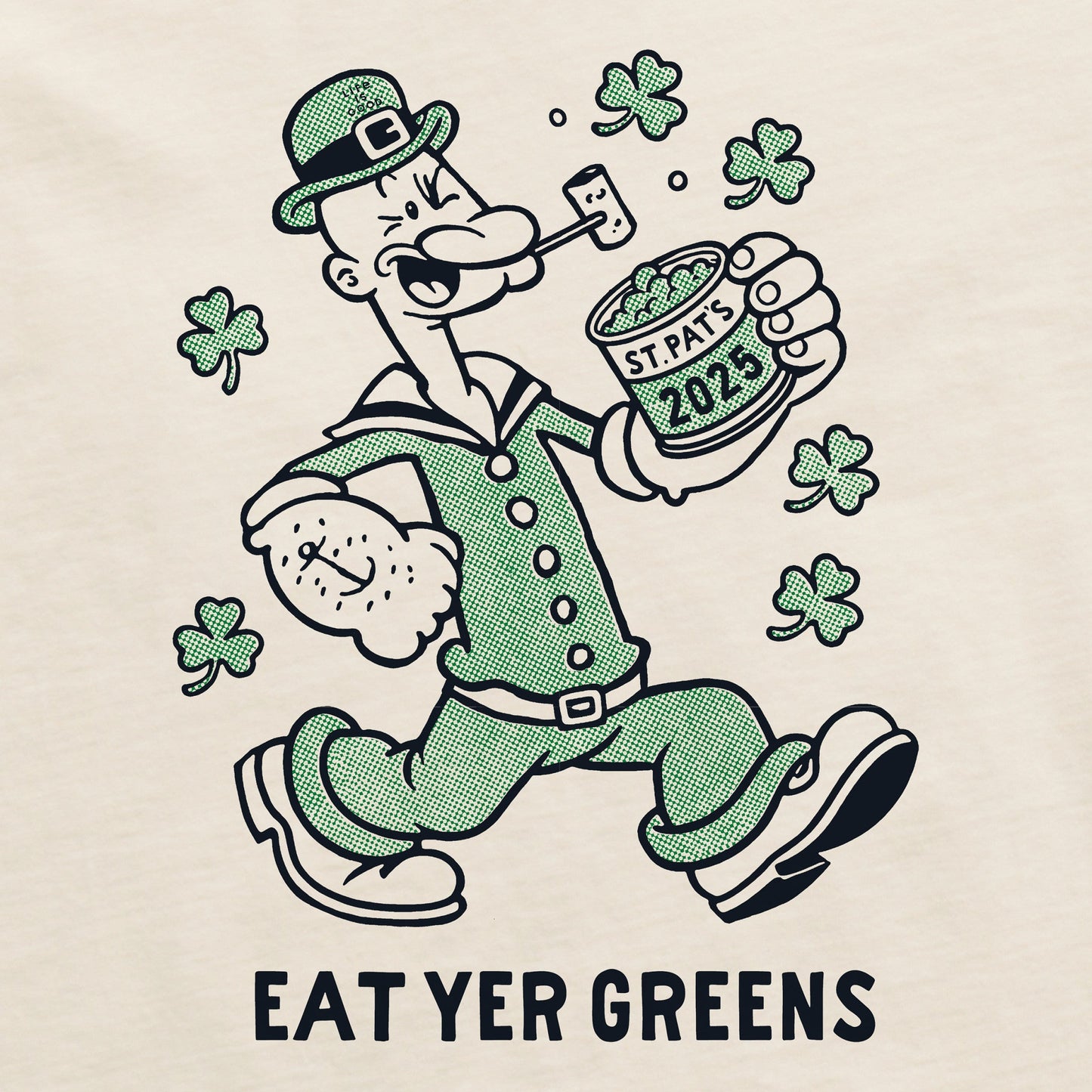 Men's Eat Yer Greens Short Sleeve Crusher Tee