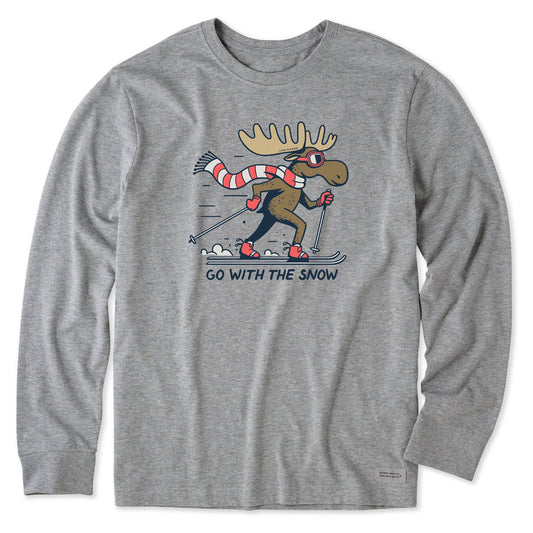 Men's Go With the Snow Long Sleeve Crusher Tee