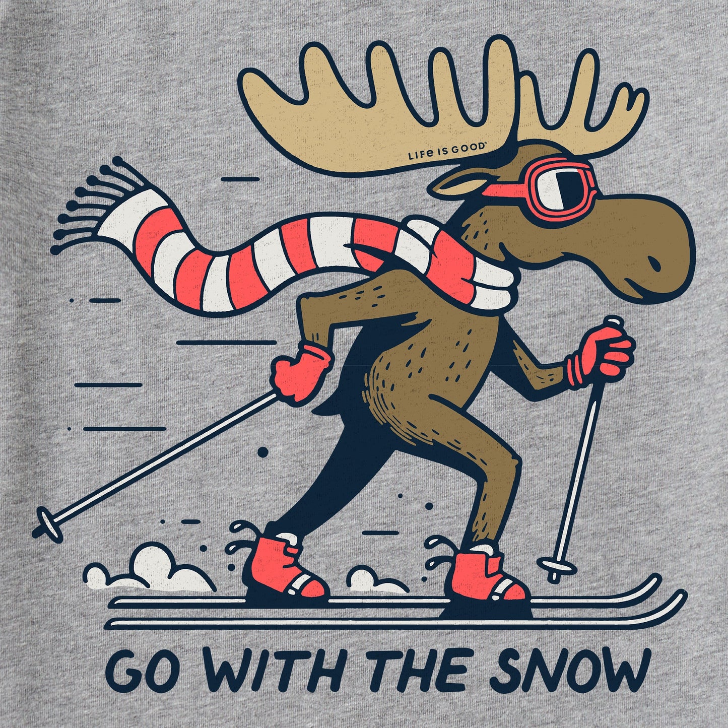 Men's Go With the Snow Long Sleeve Crusher Tee