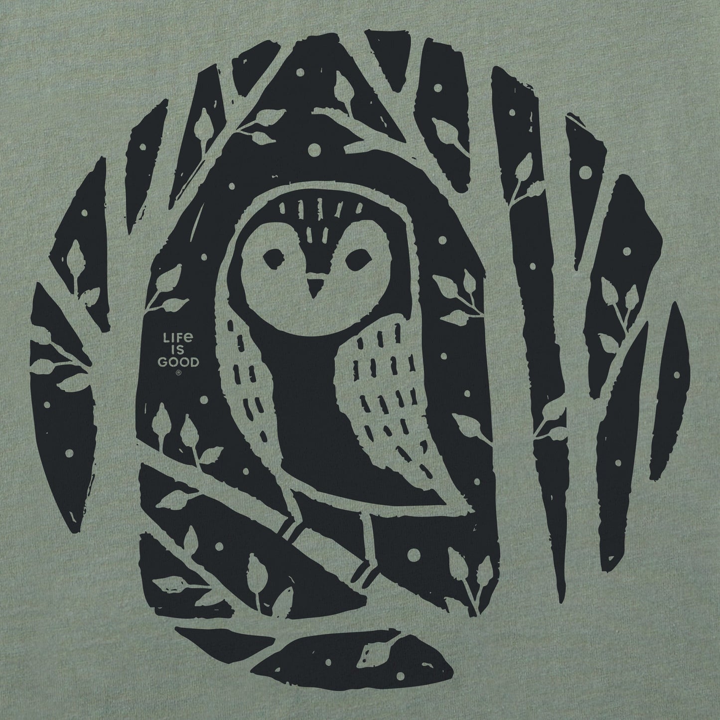 Men's Owl in the Trees Long Sleeve Crusher Tee