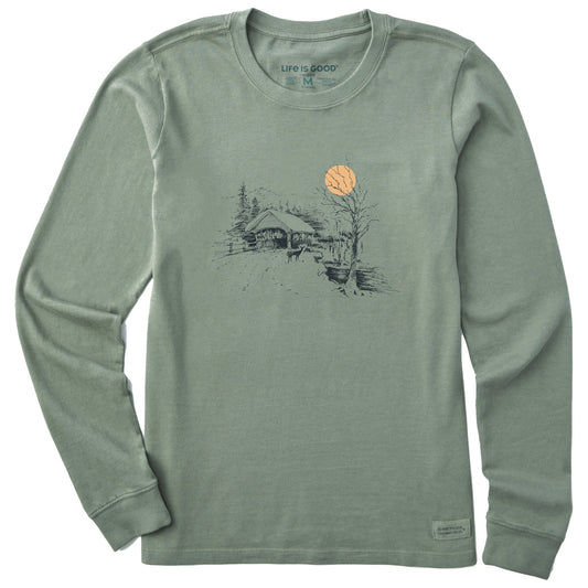 Women's Covered Bridge Long Sleeve Crusher Tee