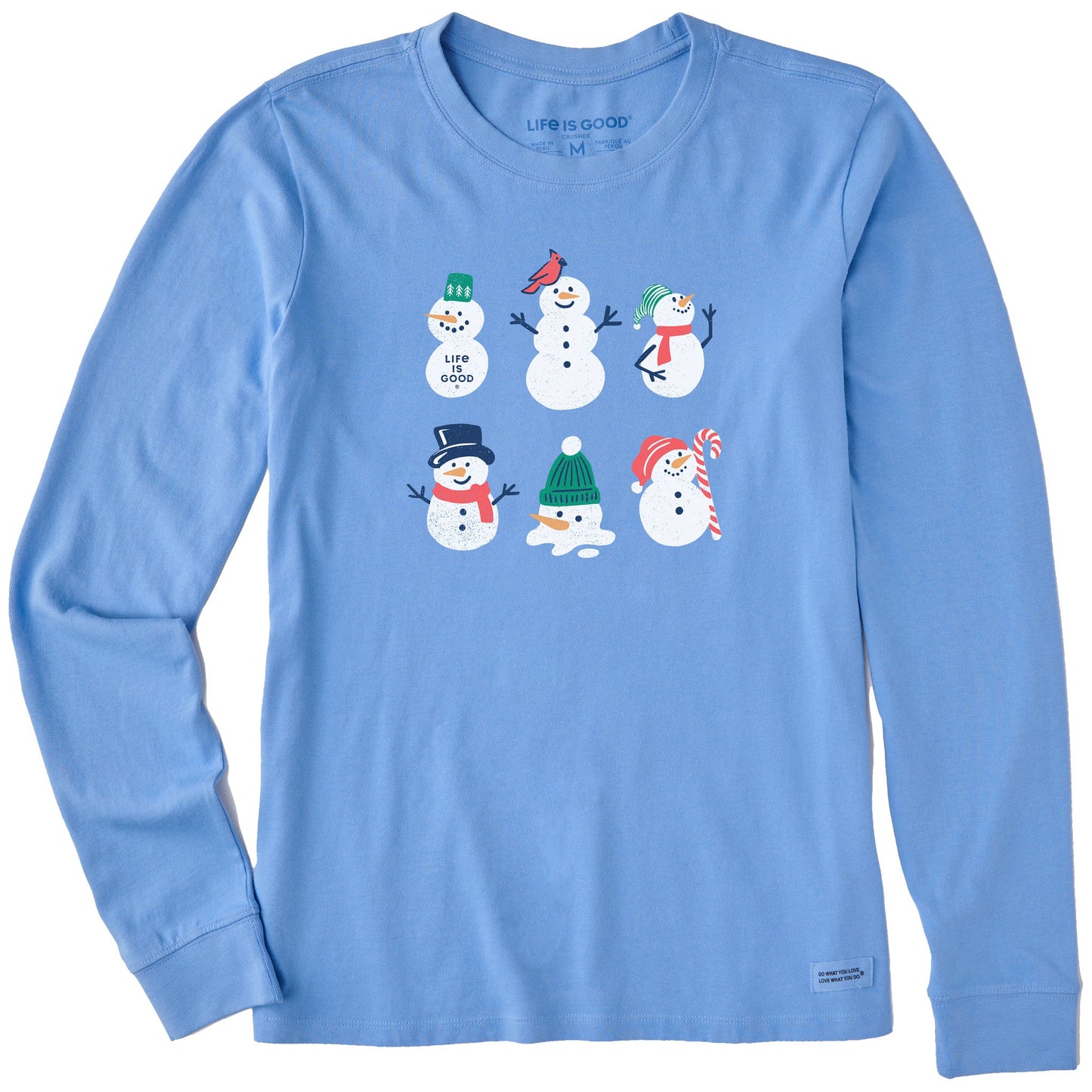Women's Snowman Crew Long Sleeve Crusher Tee