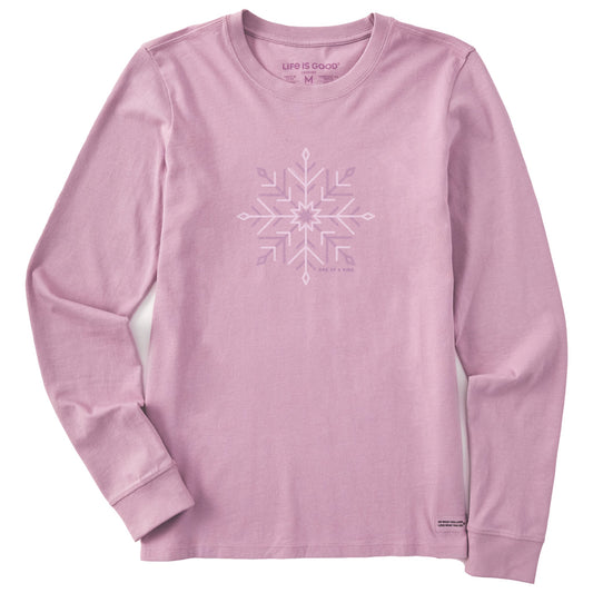 Women's Snowflake One of a Kind Long Sleeve Crusher Tee